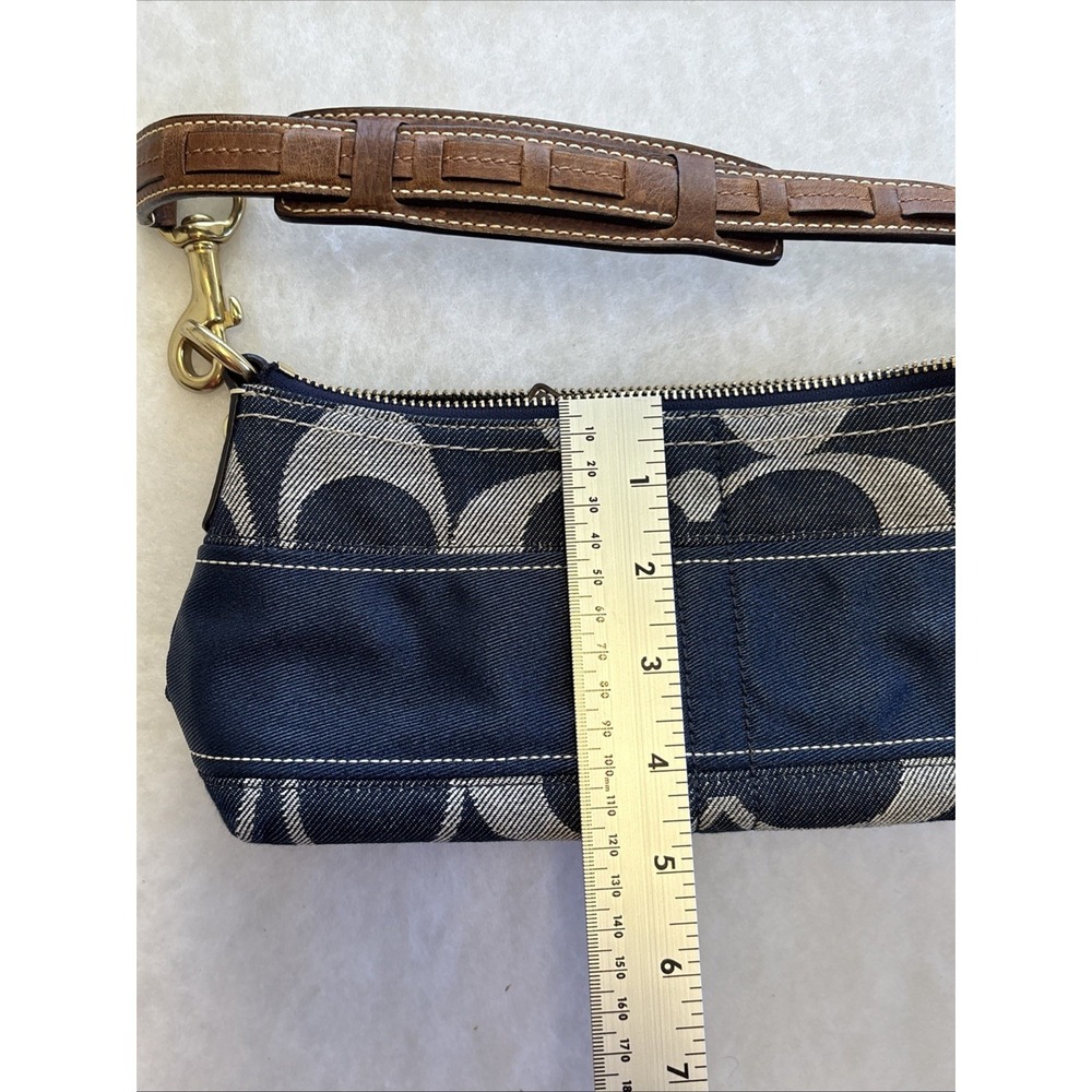 Vintage 2000s Y2K Coach Signature Top Handle Navy Blue Purse Bag RARE NWOT - Picture 10 of 10